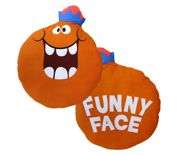 Jolly Olly Orange Funny Face Pillow Doll | Flapjack Toys
