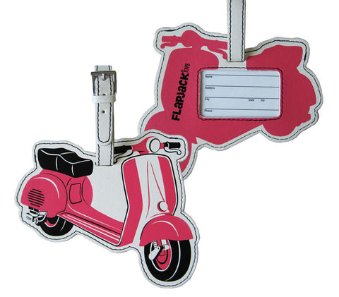 Pink Scooter Luggage Tag